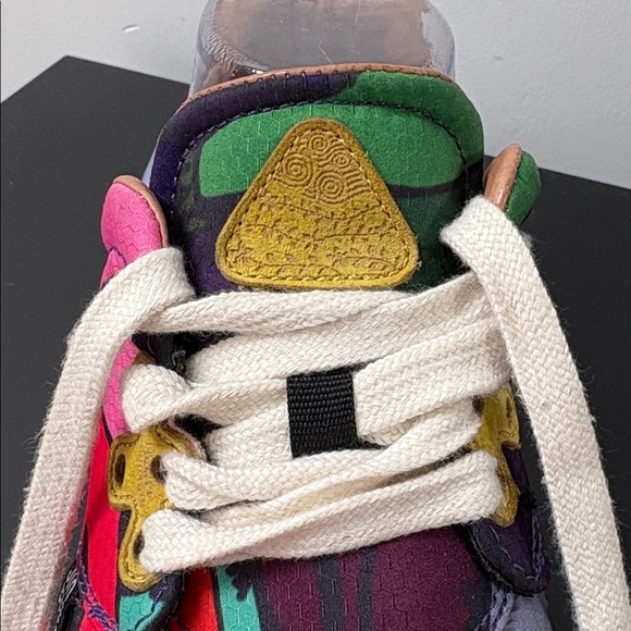 Flower Mountain Jin Lee Pampas Chance Sneakers lace up Pink Red Canvas US7.5 - Picture 11 of 14